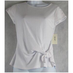 On 34th Women's Modal Blend Side-Tie Knit T-Shirt Top, Bright White, XS